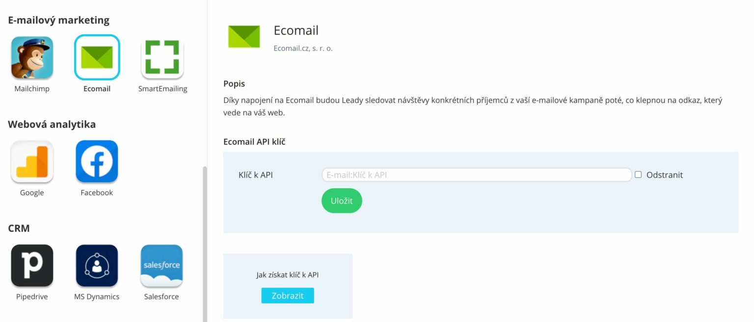 Ecomail Ecomail | Manuál